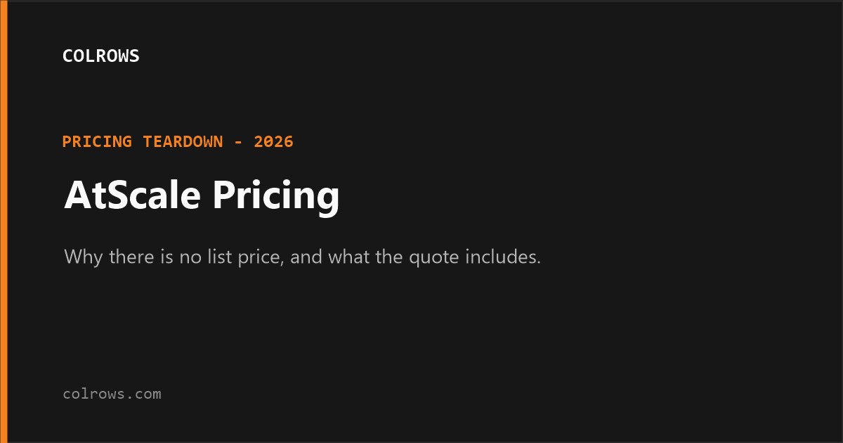AtScale pricing breakdown for 2026