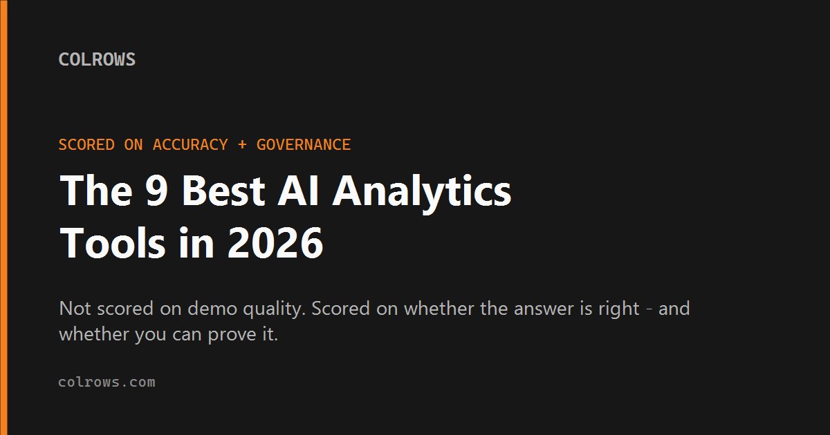 Best AI analytics tools.