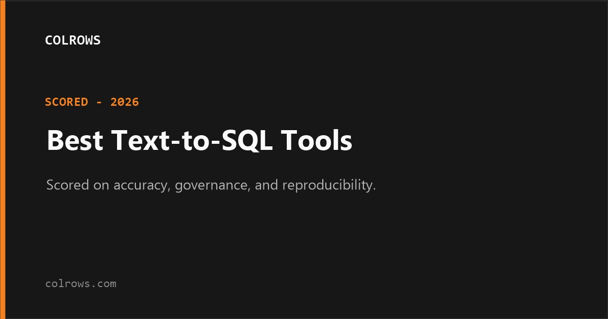 Best text-to-SQL tools.