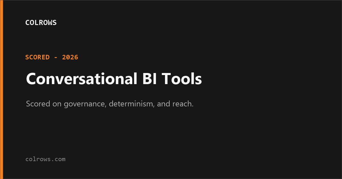 Conversational BI tools.