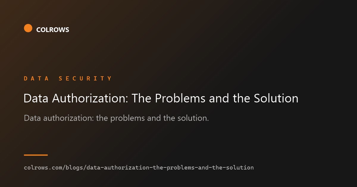 Data authorization problems and solution.