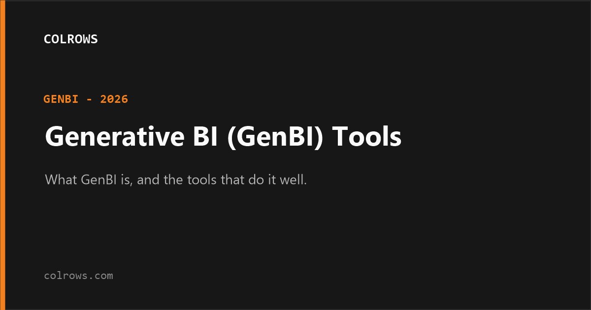 Generative BI tools.