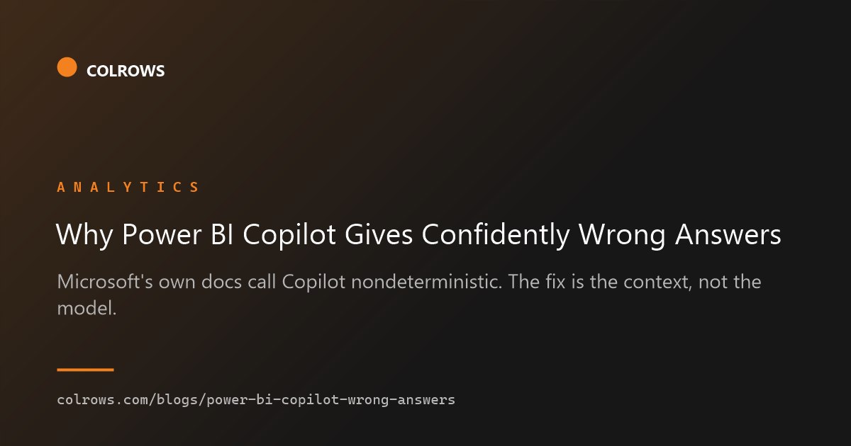 Why Power BI Copilot delivers wrong answers — and what it costs you