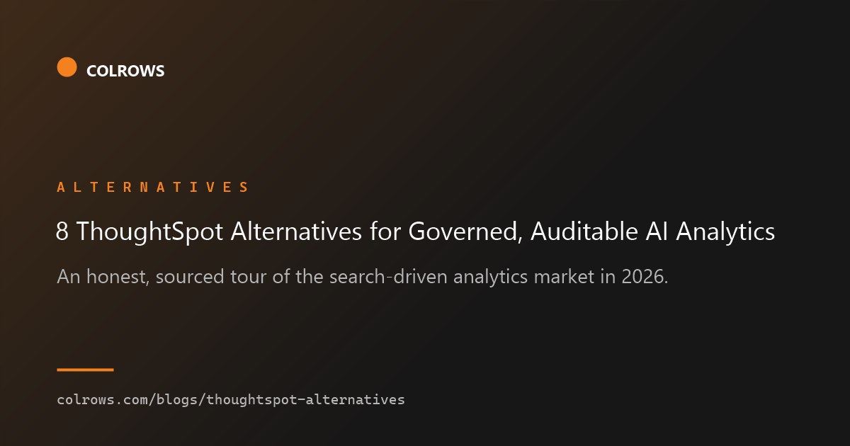8 ThoughtSpot alternatives for governed, auditable AI analytics.