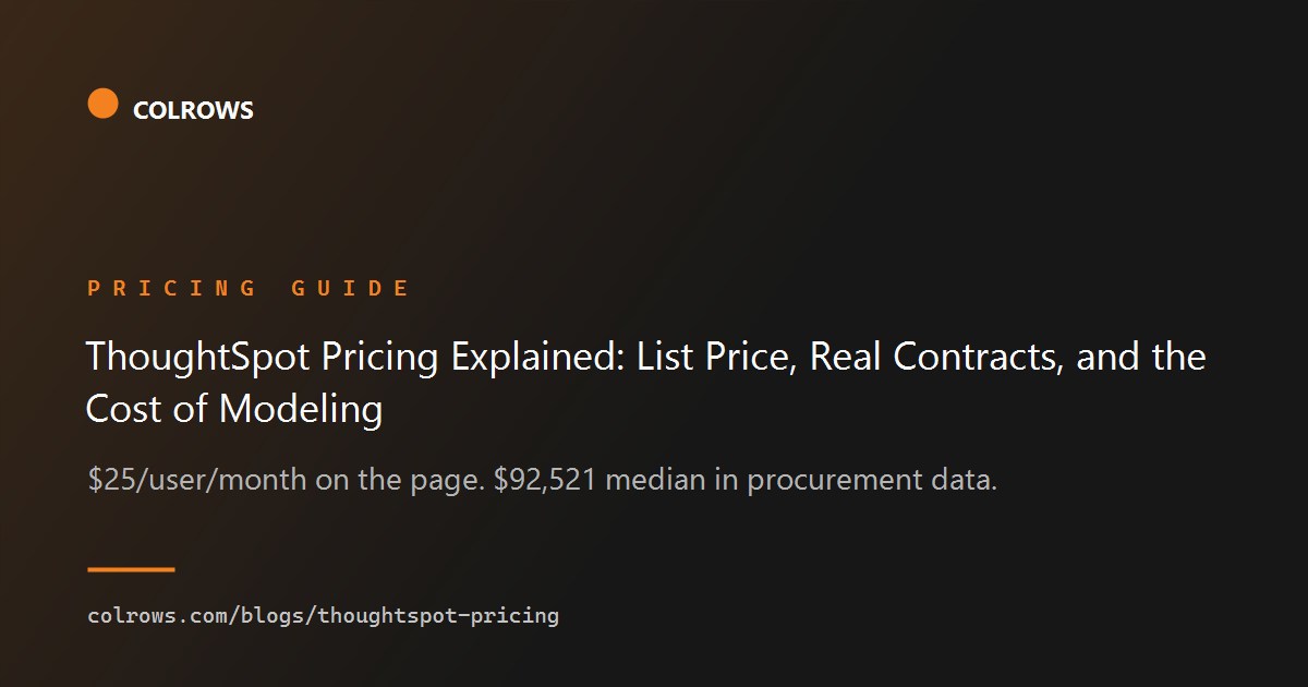 ThoughtSpot pricing explained.