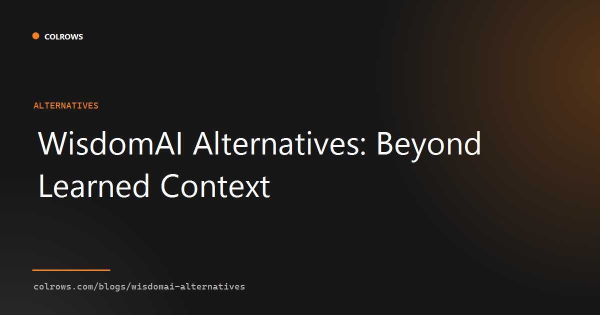 WisdomAI alternatives for enterprise data teams.